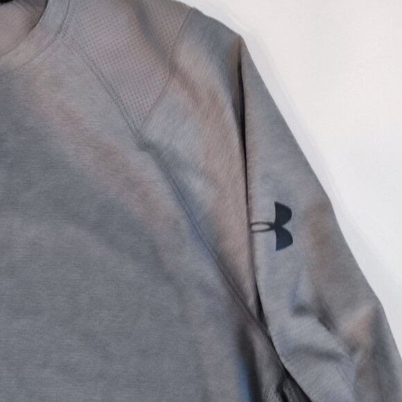 Under Armour HeatGear athletic sweatshirt long sleeve grey men's size M - Picture 9 of 12